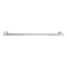 Square Chrome Single Towel Rail 600mm Solid Brass Wall Mounted - NZHomeware