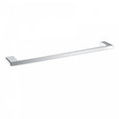 Square Chrome Single Towel Rail 600mm Solid Brass Wall Mounted - NZHomeware