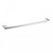 Square Chrome Single Towel Rail 600mm Solid Brass Wall Mounted - NZHomeware