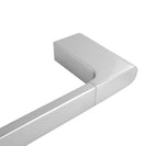 Square Chrome Single Towel Rail 600mm Solid Brass Wall Mounted - NZHomeware