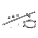 Square Chrome Sliding Shower Rail with 3 Functions Handheld Shower - NZHomeware