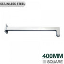 Square Chrome Stainless steel Wall Mounted Shower Arm 400mm - NZHomeware
