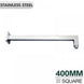 Square Chrome Stainless steel Wall Mounted Shower Arm 400mm - NZHomeware
