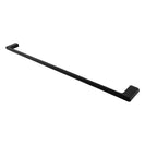Square Matt Black Single Towel Rail 600mm Solid Brass Wall Mounted - NZHomeware