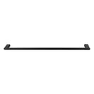 Square Matt Black Single Towel Rail 600mm Solid Brass Wall Mounted - NZHomeware