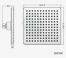Square Matte Black 200mm ABS Shower Head with Ceiling Mounted Shower Arm - NZHomeware