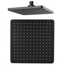 Square Matte Black 200mm ABS Shower Head with Wall Mounted Shower Arm - NZHomeware