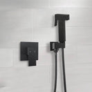 Square Matte Black Handheld Shower With Bidet Shower Mixer Tap Set - NZHomeware