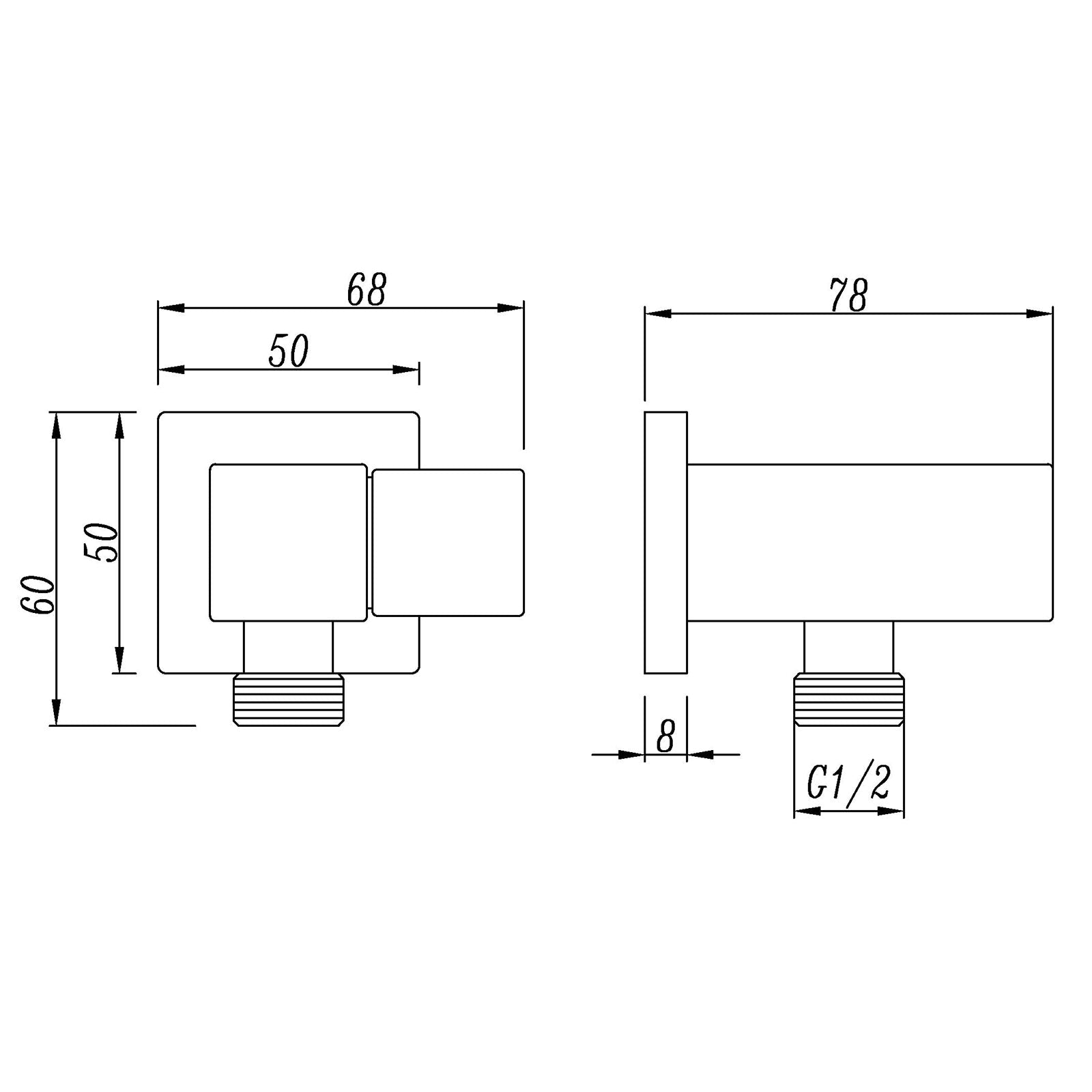 Matte Black Handheld Bidet Shower Set with Mixer size guide 2