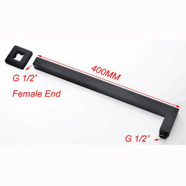 Square Matte Black Rainfall Shower Head with Wall Mounted Shower Arm - NZHomeware