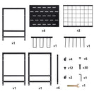 6 Tier Garden Tool Organizer with Wheels Heavy Duty Metal Garage Storage Rack for Yard & Shed - NZHomeware