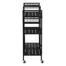6 Tier Garden Tool Organizer with Wheels Heavy Duty Metal Garage Storage Rack for Yard & Shed - NZHomeware