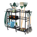 6 Tier Garden Tool Organizer with Wheels Heavy Duty Metal Garage Storage Rack for Yard & Shed - NZHomeware