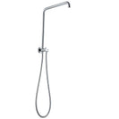 300mm Height Chrome Round Twin Shower Set Top Water Inlet - NZHomeware