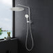 300mm Height Chrome Round Twin Shower Set Top Water Inlet - NZHomeware