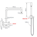 300mm Height Chrome Round Twin Shower Set Top Water Inlet - NZHomeware