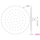 300mm Height Chrome Round Twin Shower Set Top Water Inlet - NZHomeware