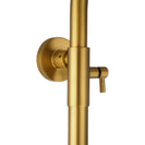 10 inch Round Brushed Yellow Gold Twin Shower Set Top/Bottom Water Inlet with Brass Handheld Shower - NZHomeware