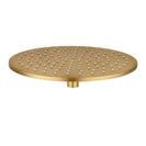 10 inch Round Brushed Yellow Gold Twin Shower Set Top/Bottom Water Inlet with Brass Handheld Shower - NZHomeware