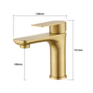 Stainless Steel Bathroom Sink Vanity Basin Mixer Tap Counter Top Faucet Gold - NZHomeware