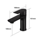 Stainless Steel Bathroom Sink Vanity Basin Mixer Tap Counter Top Faucet Matte Black - NZHomeware