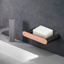 Stainless Steel Esperia Black & Rose Gold Soap Dish Holder Wall Mounted - NZHomeware