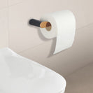 Stainless Steel Esperia Black & Rose Gold Toilet Paper Holder Wall Mounted - NZHomeware