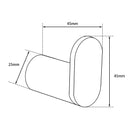 Stainless Steel Gunmetal Grey Robe Hook Wall Mounted - NZHomeware