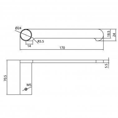 Stainless Steel Rumia Chrome Toilet Paper Holder Wall Mounted size guide 1