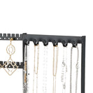 Tabletop Jewellery Organizer Stand 4 Tiers Earrings Holder Necklace Hook Jewelry Bracelet Watch Display Rack Ring Storage Shelf - NZHomeware