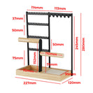 Tabletop Jewellery Organizer Stand 4 Tiers Earrings Holder Necklace Hook Jewelry Bracelet Watch Display Rack Ring Storage Shelf - NZHomeware