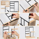 Tabletop Jewellery Organizer Stand 4 Tiers Earrings Holder Necklace Hook Jewelry Bracelet Watch Display Rack Ring Storage Shelf - NZHomeware