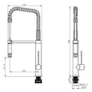Tall Spring Pull Down Kitchen Sink Mixer Tap - NZHomeware