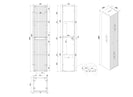 White Fluted Tall Cabinet