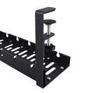 Under Desk Cable Management Organiser Tray Cord Holder Storage Office Home Rack Black - NZHomeware