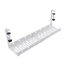 Under Desk Cable Management Organiser Tray Cord Holder Storage Office Home Rack White - NZHomeware