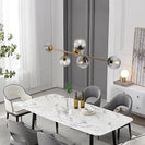 Unique Stylish Brushed Golden Pendant light with 6 Smoky Glass Ball - NZHomeware