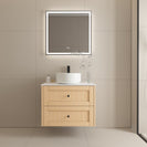 Vero 750X460X560mm Plywood Light Oak Wall Hung Vanity With Flat Top - NZHomeware