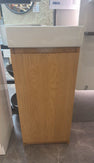 Mino 400X200X920MM PLYWOOD FLUTED FLOOR STANDING VANITY - LIGHT OAK WITH TOP - NZHomeware