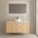 Vero 1200X460X560mm Plywood Light Oak Wall Hung Vanity With Flat Top - NZHomeware