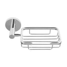 Wall Mounted Euro Pin Lever Round Chrome Soap Holder Stainless Steel - NZHomeware