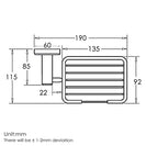 Wall Mounted Euro Pin Lever Round Chrome Soap Holder Stainless Steel - NZHomeware