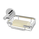 Wall Mounted Euro Pin Lever Round Chrome Soap Holder Stainless Steel - NZHomeware