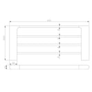 Wall Mounted Towel Shelf And Rail Combination Chrome For Hotel Bathroom Storage - NZHomeware