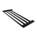 Wall Mounted Towel Shelf And Rail Combination Chrome For Hotel Bathroom Storage - NZHomeware