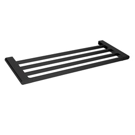 Wall Mounted Towel Shelf And Rail Combination Chrome For Hotel Bathroom Storage - NZHomeware