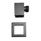 Water Inlet Shower Head Wall Elbow Square Brass Connector Connection Water Hose Inlet Matt Black - NZHomeware