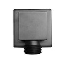 Water Inlet Shower Head Wall Elbow Square Brass Connector Connection Water Hose Inlet Matt Black - NZHomeware