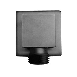 Water Inlet Shower Head Wall Elbow Square Brass Connector Connection Water Hose Inlet Matt Black - NZHomeware