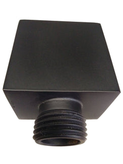 Water Inlet Shower Head Wall Elbow Square Brass Connector Connection Water Hose Inlet Matt Black - NZHomeware